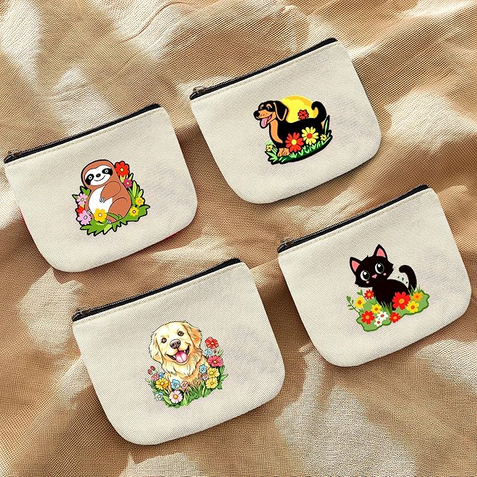 Golden Retriever Coin Purse Pouch Bag Holder for Teens Girls Women Kids, Golden Retriever Lovers Gifts Stuff Decor, Small Mini Purse Coin Card Key Headset Lipstick!