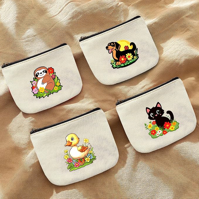Duck Coin Purse Pouch Bag Holder for Teens Girls Women Kids, Duck Lovers Gifts Stuff Decor, Small Mini Purse Coin Card Key Headset Lipstick!