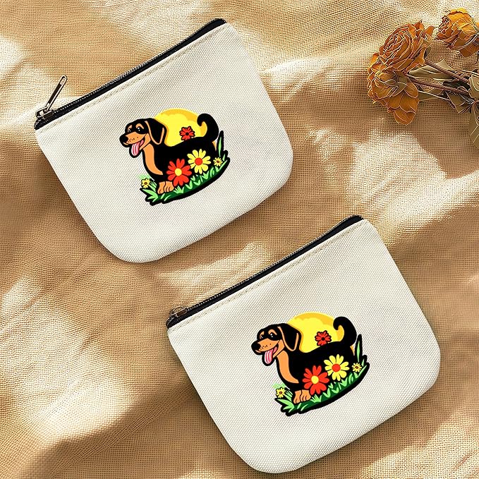 Dachshund Coin Purse Pouch Bag Holder for Teens Girls Women Kids, Animal Lovers Gifts Stuff Decor, Small Mini Purse Coin Card Key Headset Lipstick!