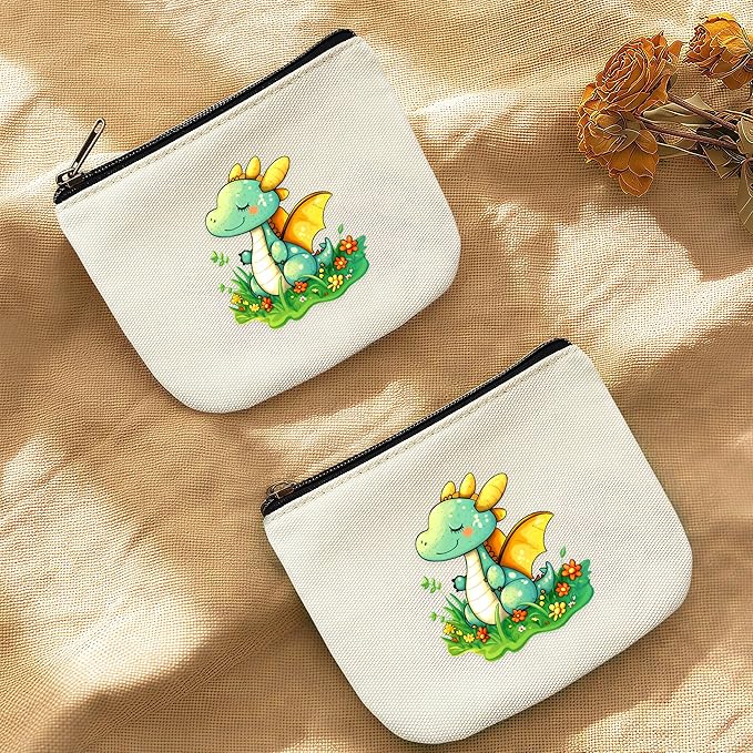 Dragon Coin Purse Pouch Bag Holder for Teens Girls Women Kids, Dragon Lovers Gifts Stuff Decor, Small Mini Purse Coin Card Key Headset Lipstick!