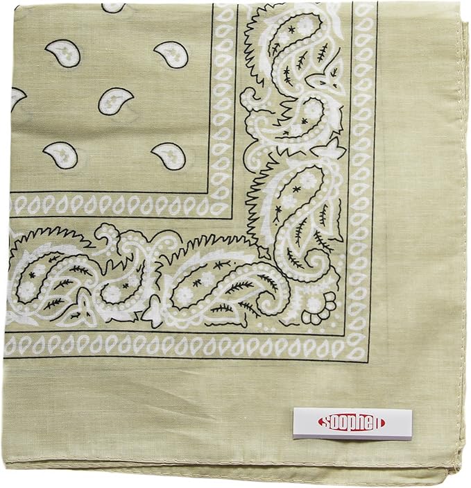Soophen One Dozen Cowboy Bandanas 100% Cotton 22 x 22 inch