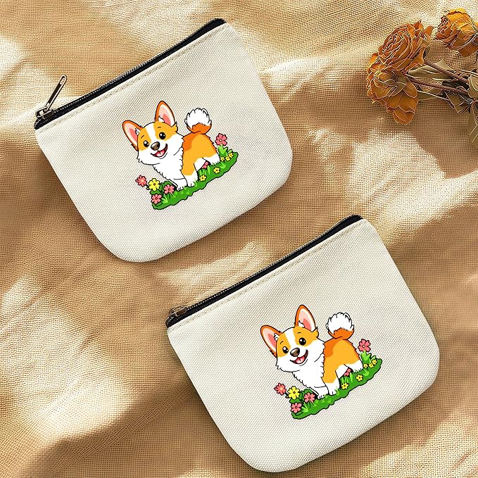 Corgi Coin Purse Pouch Bag Holder for Teens Girls Women Kids, Corgi Lovers Gifts Stuff Decor, Small Mini Purse Coin Card Key Headset Lipstick!
