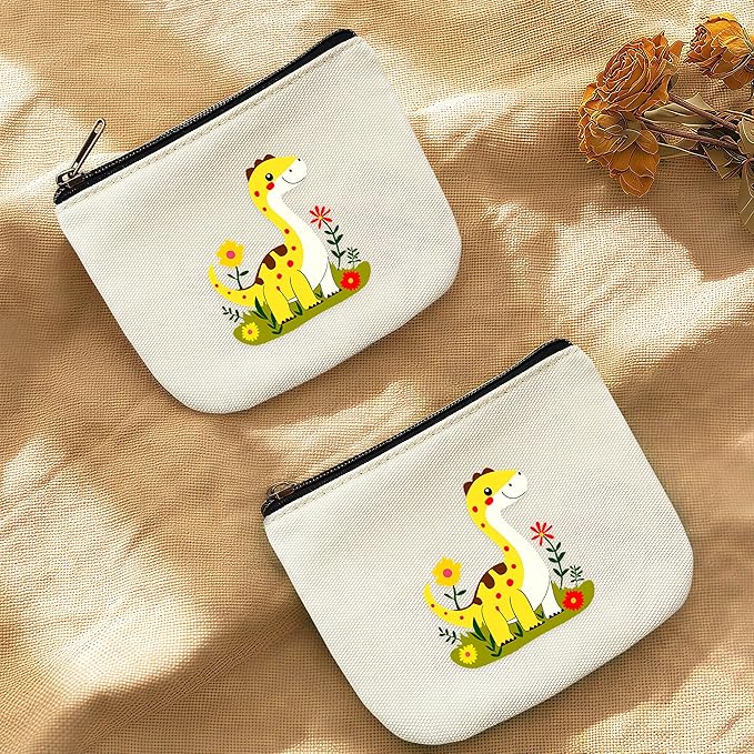 Dinosaur Coin Purse Pouch Bag Holder for Teens Girls Women Kids, Dinosaur Lovers Gifts Stuff Decor, Small Mini Purse Coin Card Key Headset Lipstick!