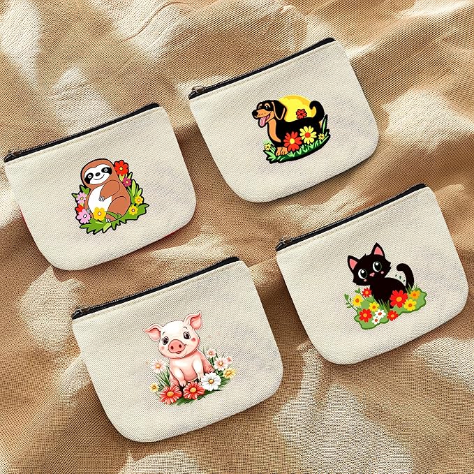 Pig Coin Purse Pouch Bag Holder for Teens Girls Women Kids, Pig Lovers Gifts Stuff Decor, Small Mini Purse Coin Card Key Headset Lipstick!