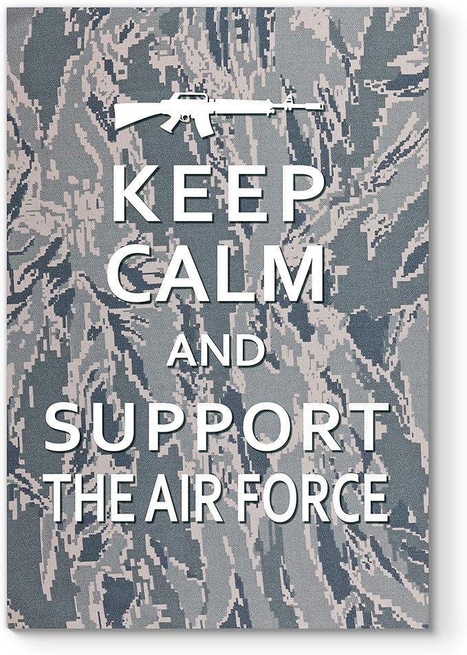 Renditions Gallery Nature Military Wall Art Home Paintings & Prints Artwork Calm Supportive Airforce Glam Patriotic Motivational American Modern Decor for Bedroom Office Kitchen - 24"x32" LT25