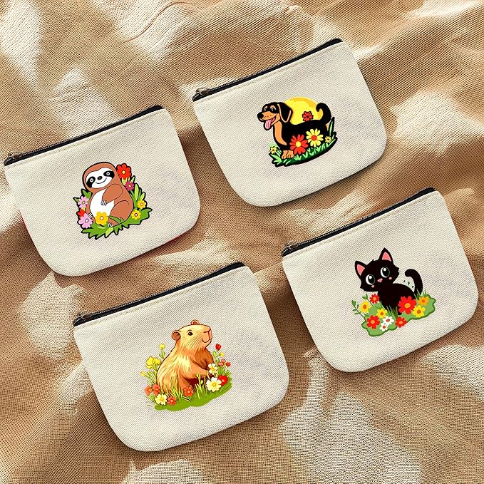 Capybara Coin Purse Pouch Bag Holder for Teens Girls Women Kids, Capybara Lovers Gifts Stuff Decor, Small Mini Purse Coin Card Key Headset Lipstick!