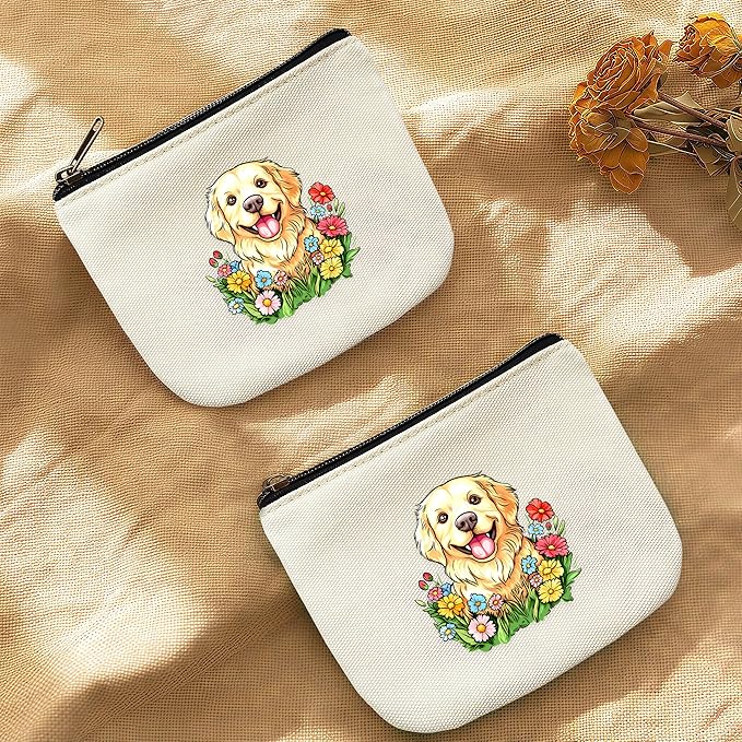 Golden Retriever Coin Purse Pouch Bag Holder for Teens Girls Women Kids, Golden Retriever Lovers Gifts Stuff Decor, Small Mini Purse Coin Card Key Headset Lipstick!